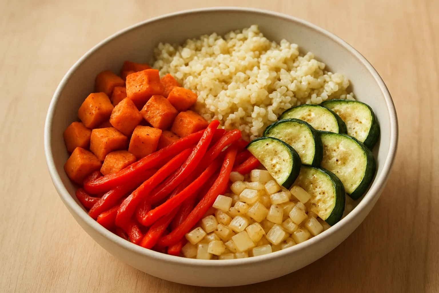 Impressie van Groenten quinoa bowl