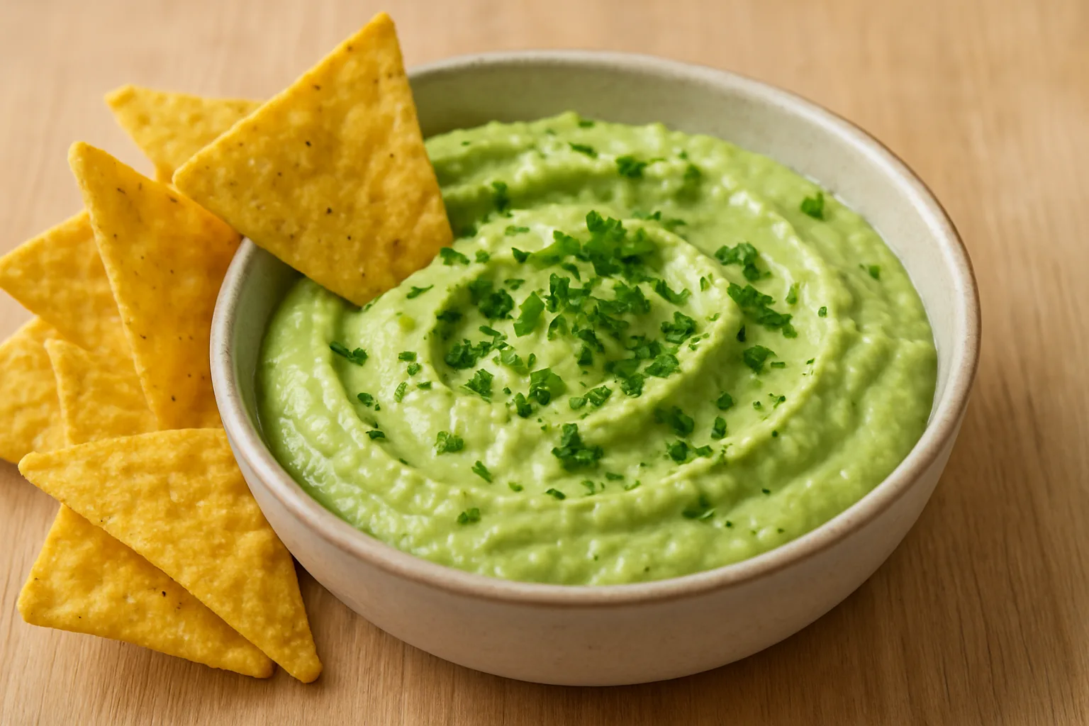 Impressie van Avocado dip