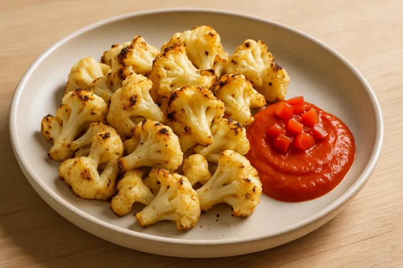 Impressie van Geroosterde bloemkool met paprikaketchup